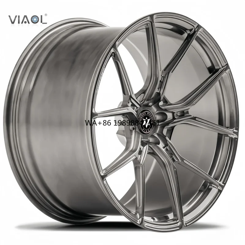 

VIAOL Five-Spoke T6061 Forged Aluminum Wheels 18-24 Inches Smoke Black 5*112 5*114.3 5*120 Corvette C7/C8/Z6/G20/G38/C63 Car