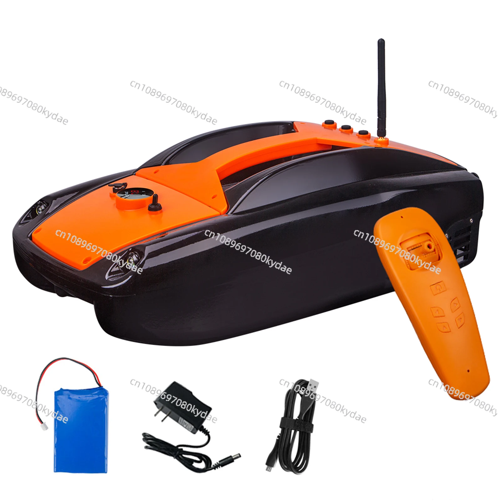 3kg Load Fishing Bait Boat 300m Remote Control Fishing Lure Boat with Dual Motor LED Headlights and Rear lights For Outdoor