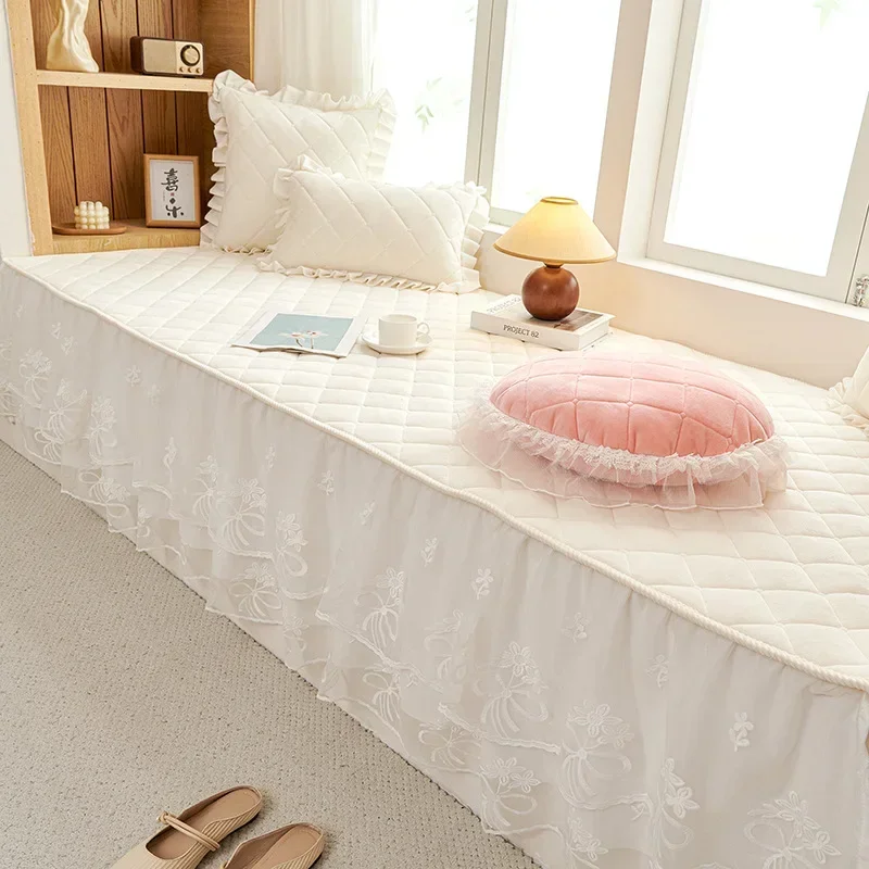 Simple And Elegant Princess Style Bay Window Cushion 2024 New Four Seasons Universal Thick Anti Slip Balconies Tatami Cushions