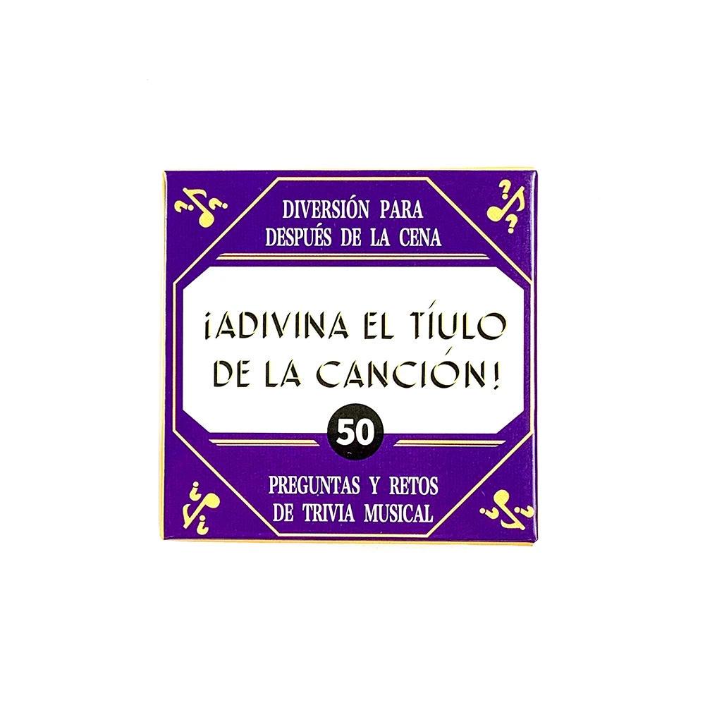 Spanish Mini Card Game Travel Trivia Name That Tune Party Game Cards Drinking Games For Family and Friends New Year Games