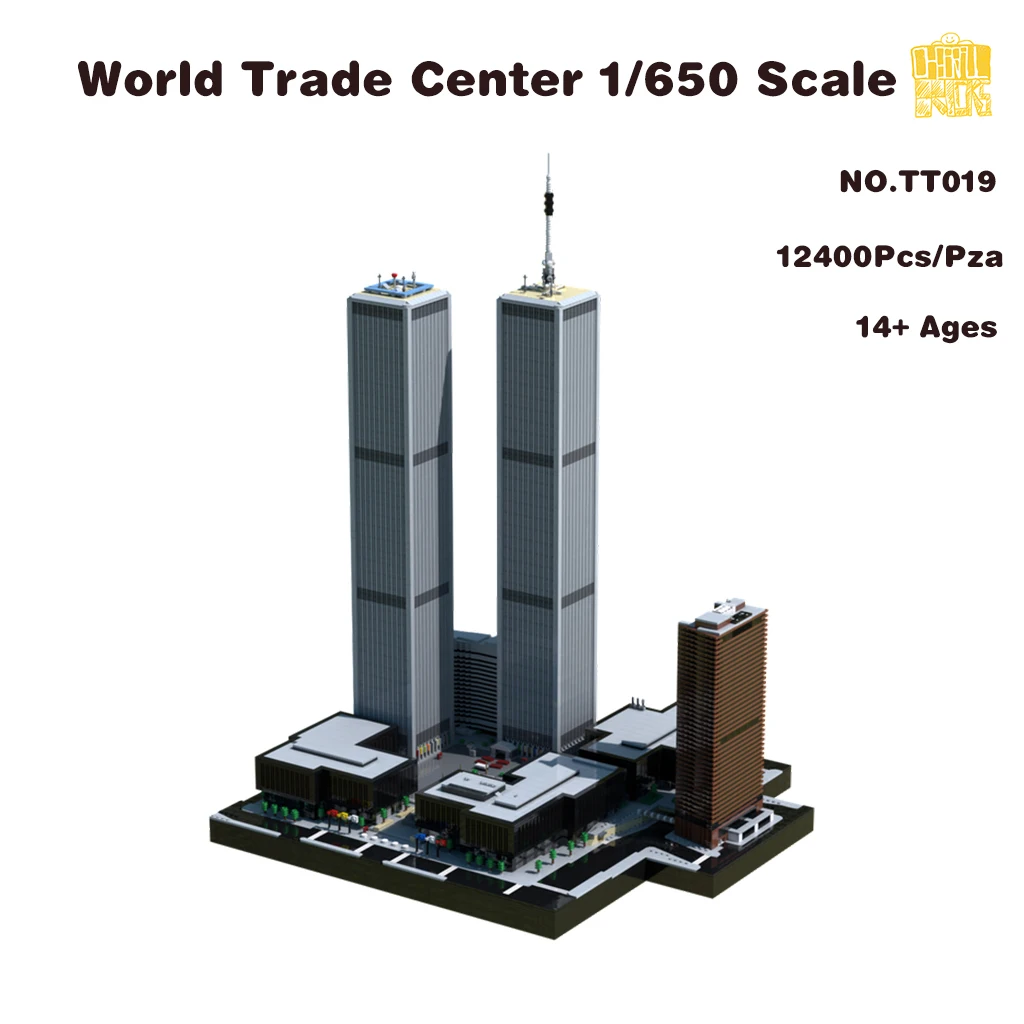 

MOC TT019 World Trade Center Architecture 1/650 Scale Model With PDF Drawings Building Blocks Bricks Birthday Christmas Gifts