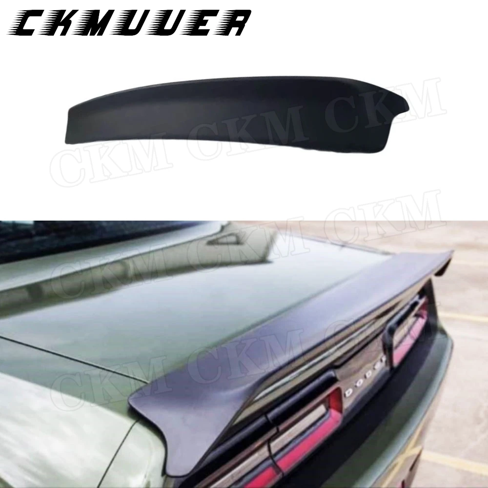 

CKMUUER Carbon Fiber Material Rear Boot Spoiler ABS Unpainted Lip Wings For Dodge Challenger SPT 2015 2016 2017 2018 Body Kits