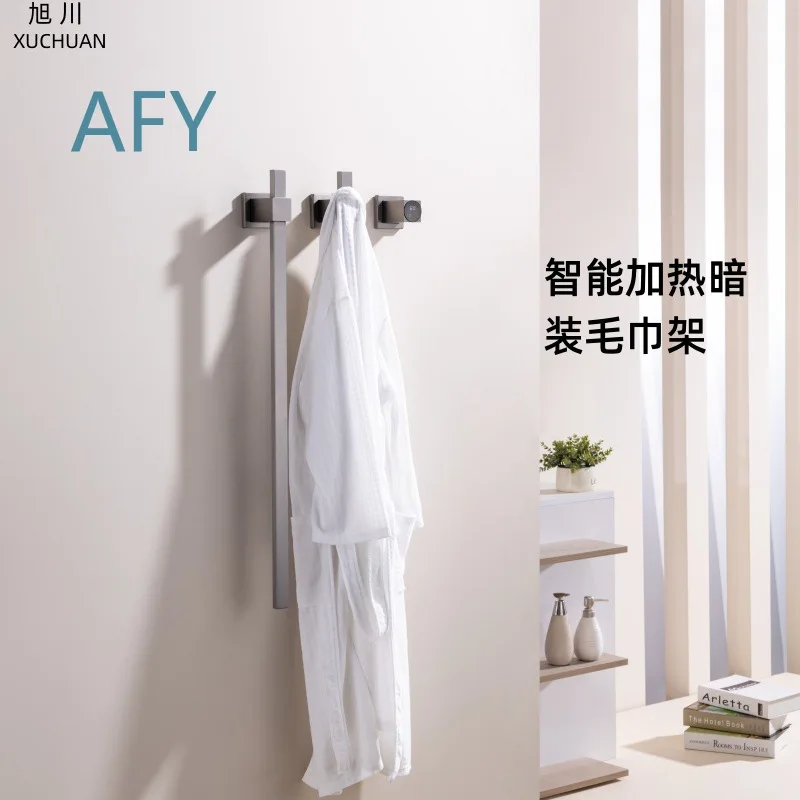Electric Heated Towel Rack for Bathroom Smart Touch Control Towel Warmer and Dryer Stand Stainless Steel for Home Use