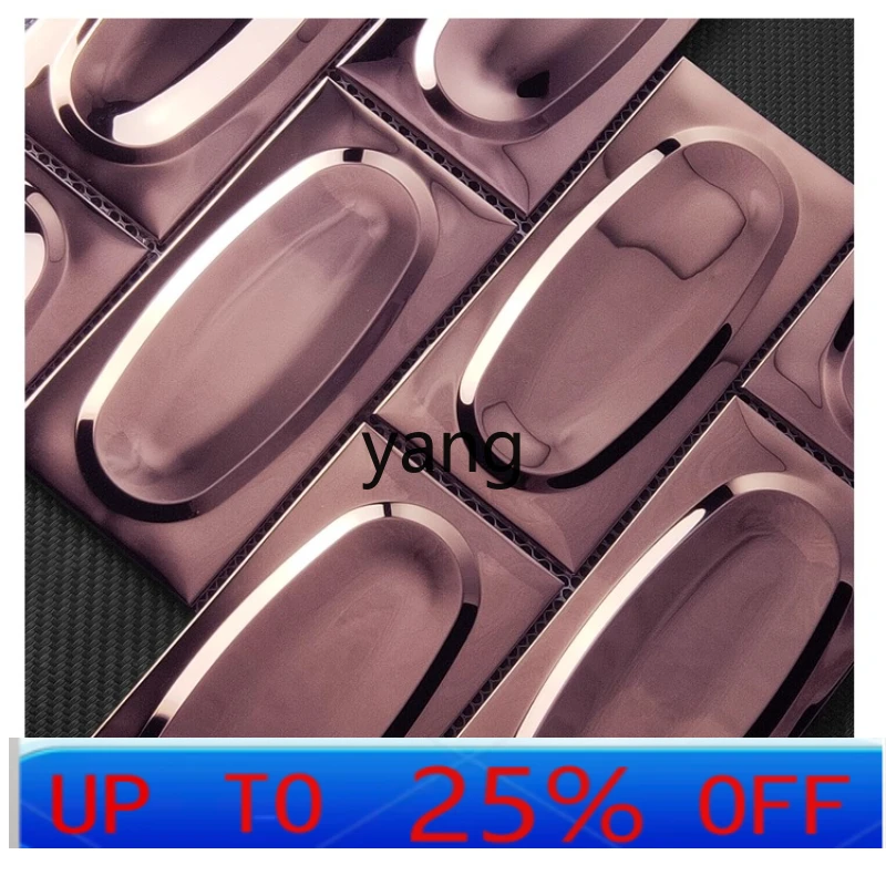 

LH 3D three-dimensional strip metal stainless steel mosaic tile restaurant wall sticker