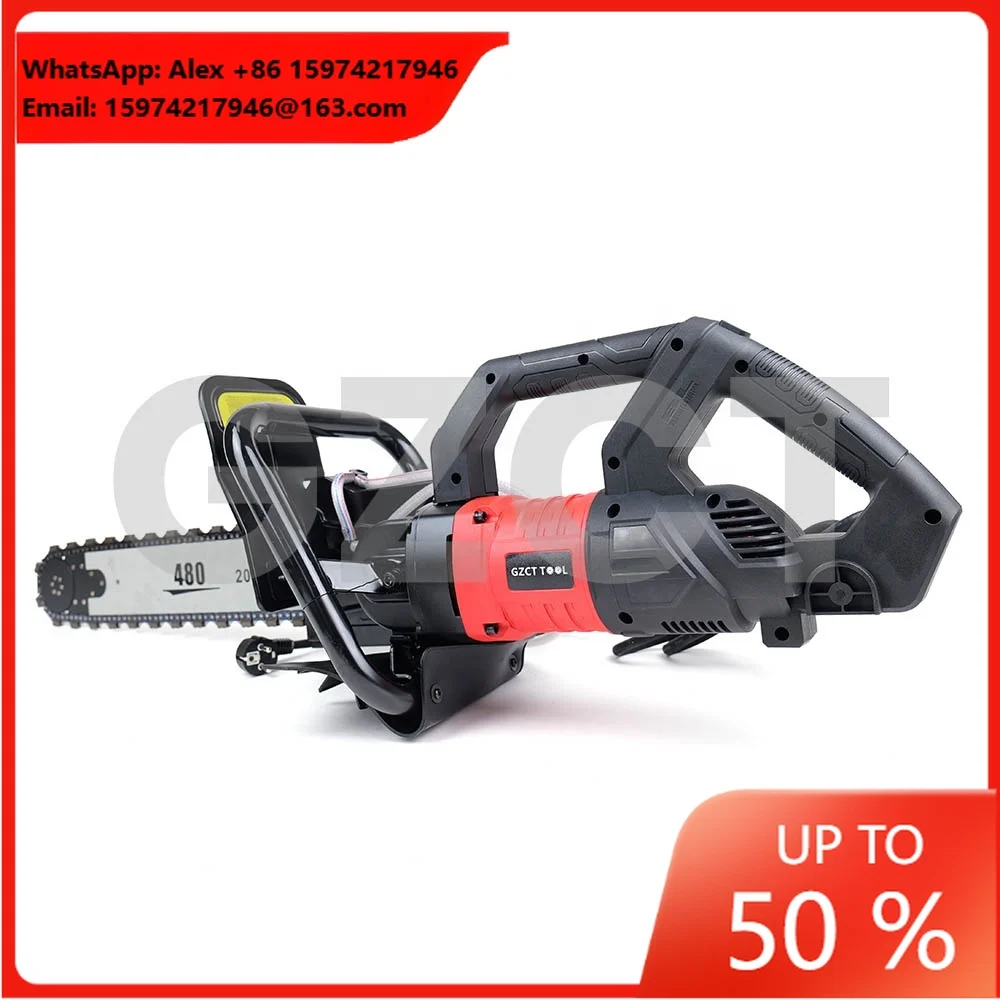 GZCT LT480 Professional Handheld Concrete Chain Saw 220V 3200W High Power Diamond Cutting For Reinforced Concrete Wall Tasks