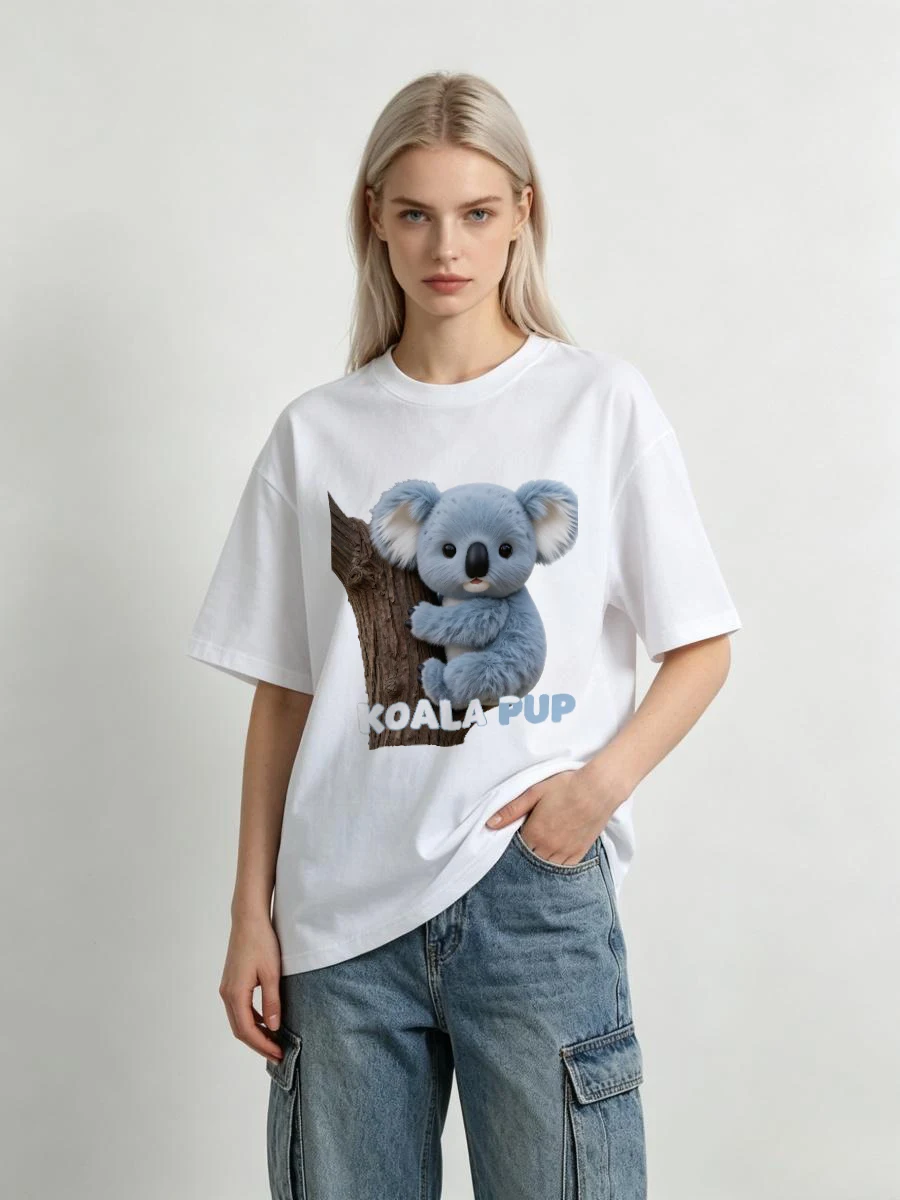 T-shirt à motif animalier, coupe oversize, séchage rapide, fin, confortable, léger, extensible, infroissable, pour le travail et les loisirs