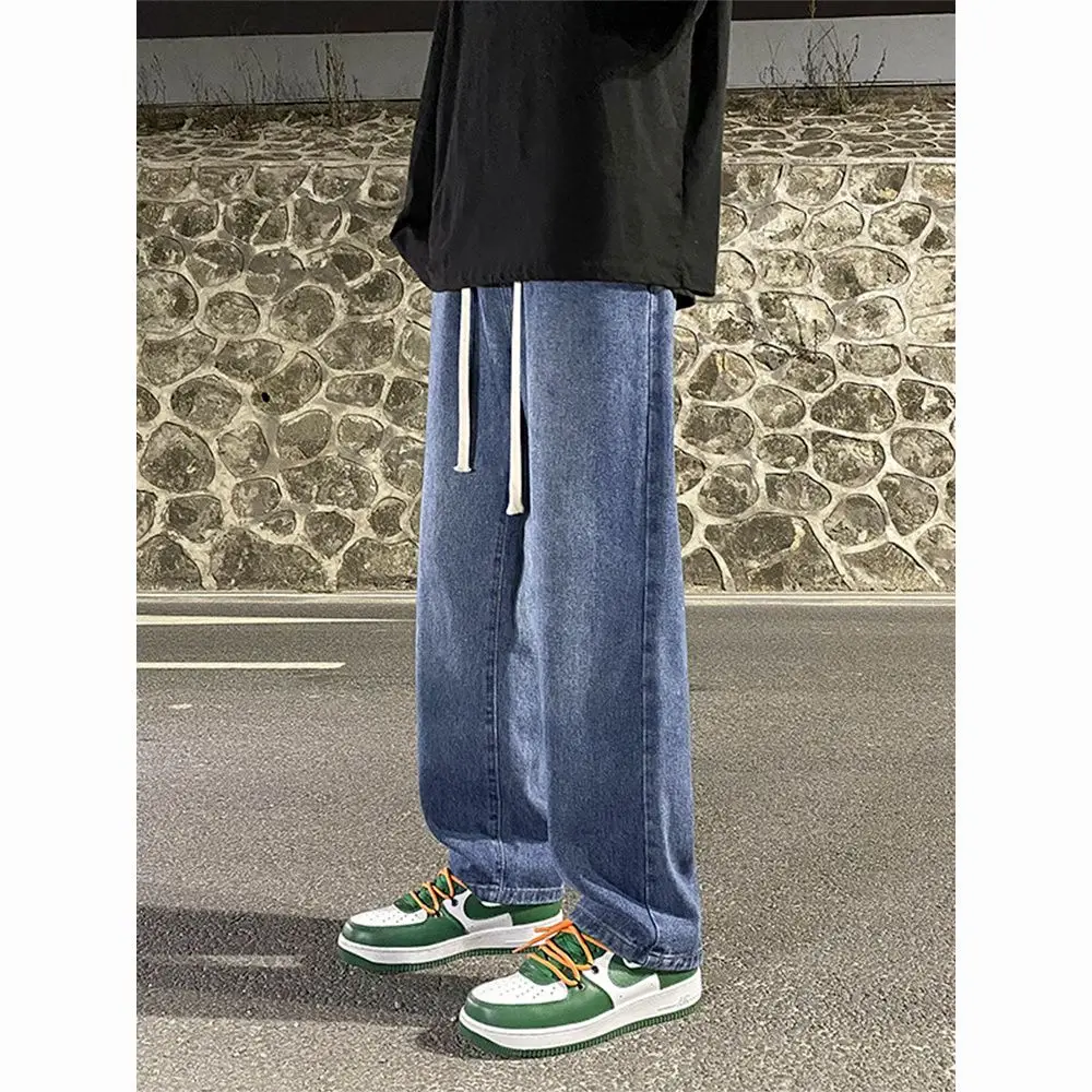 

Y2k Soft Baggy Jeans Cargo Pants Long Wide Leg Men's Clothing Korean Style Denim Trousers Male Clothes Vintage Streetwear F34