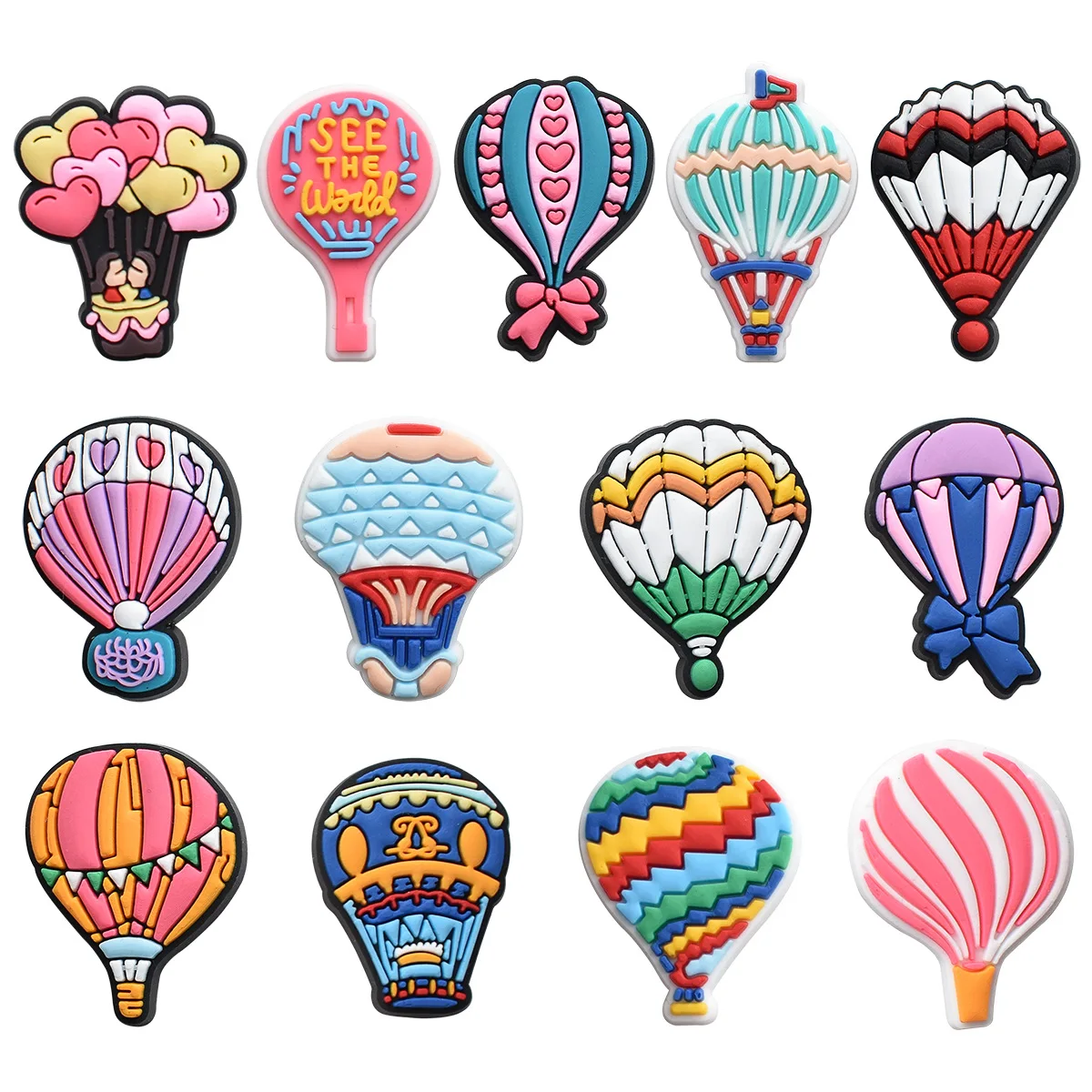 Hot Sales New Arrivals Beautiful Hot Air Balloon Shoe Charms Pin for shoe Accessories Shoe Decoration Kids Adult Christmas Party