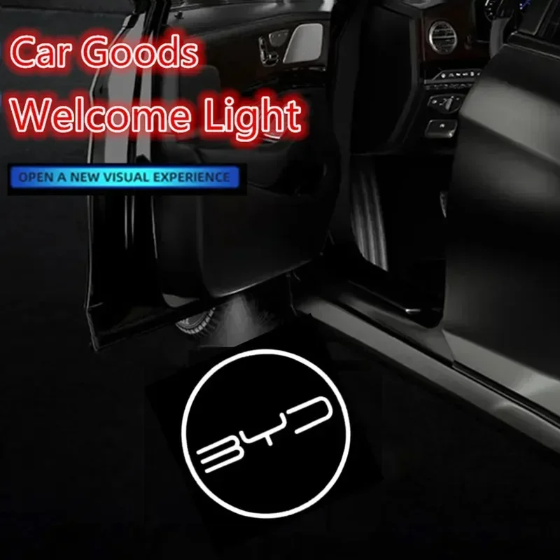 

2Pcs Wireless LED Car Door Welcome Light Logo Ghost Shadow Courtesy Projector Lamp For BYD ATTO3 QIN SONG S6 7 E6 TANG YUAN PLUS