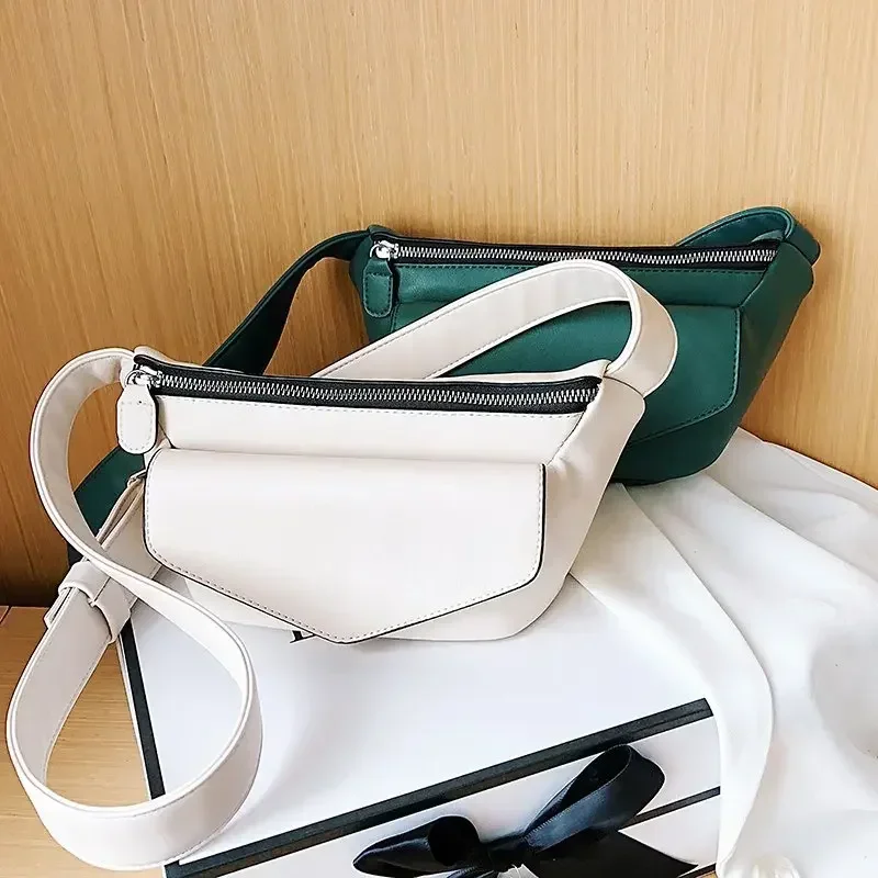 Casual Waist Bags for Women Leather Shoulder Bag Travel Small Chest Bag Women Belt Purses Female Bolsos Solid Color  شنط نسائي