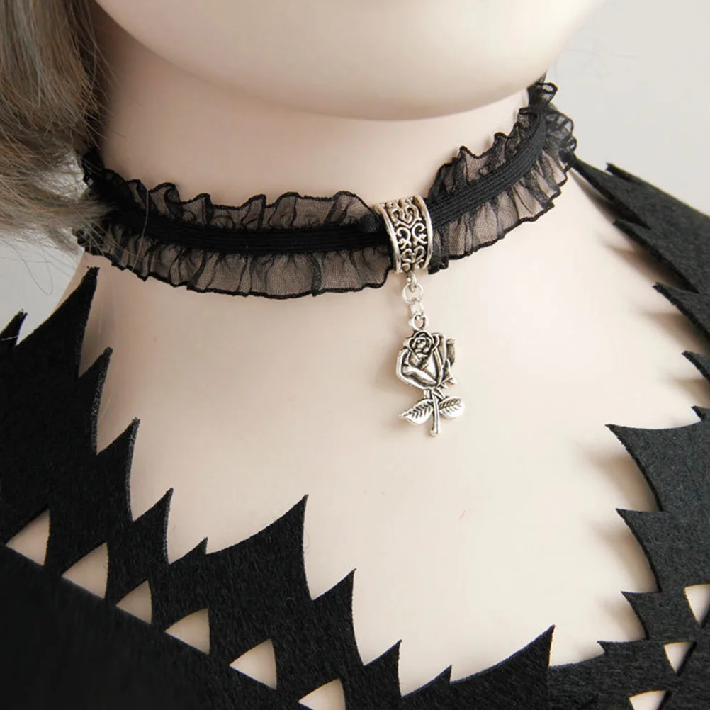 

Necklace Rose Creative Decor for Women Clavicle Chain Jewelry Versatile Accessory Novel