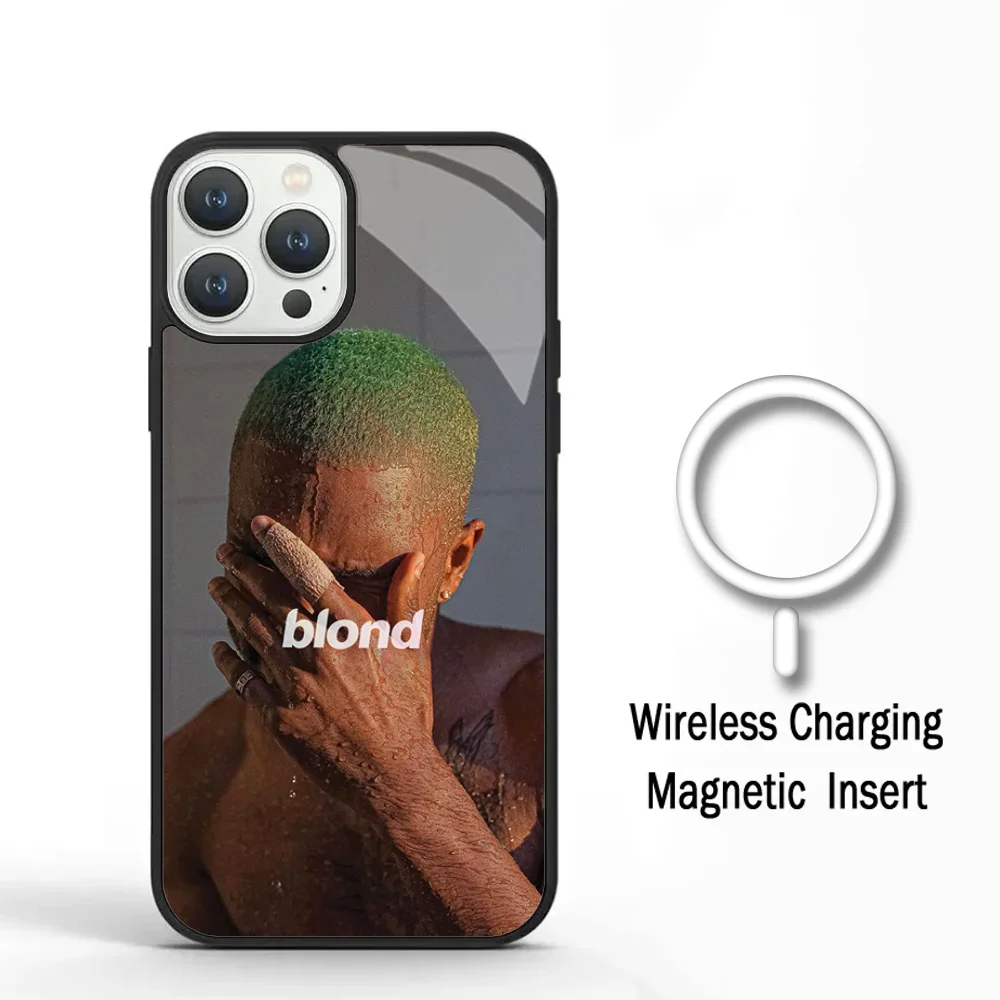 F-Frank Blonde Oceans Phone Case For IPhone 11 12 13 14 15 Plus Pro Max Mirror Acrylic Cover For Magsafe