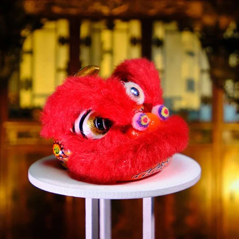 Lion Dance Lion Dance Creative Ornaments Personality Creative Creative Lion Dance Decoration Red Cartoon