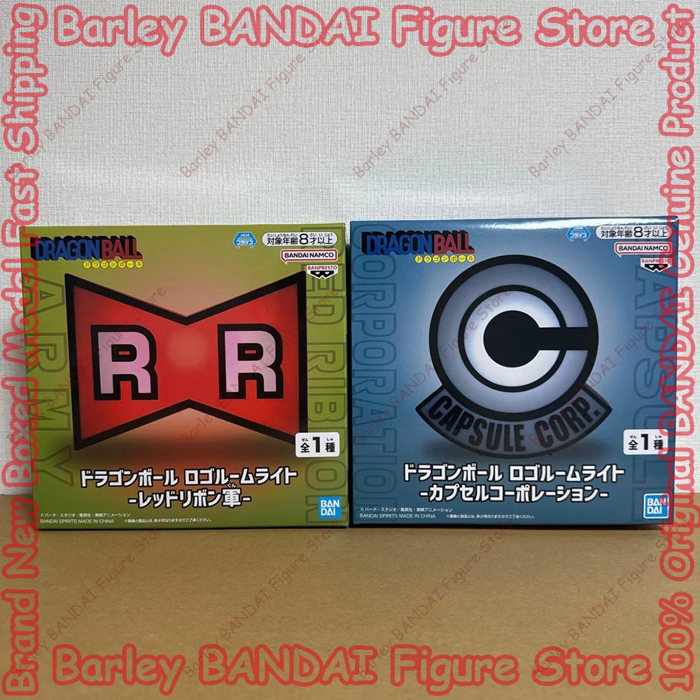 Original In Stock BANPRESTO Dragon Ball Logo Room Light Red Ribbon Army Capsule Corp Anime Figures Collection Model Toys Gifts