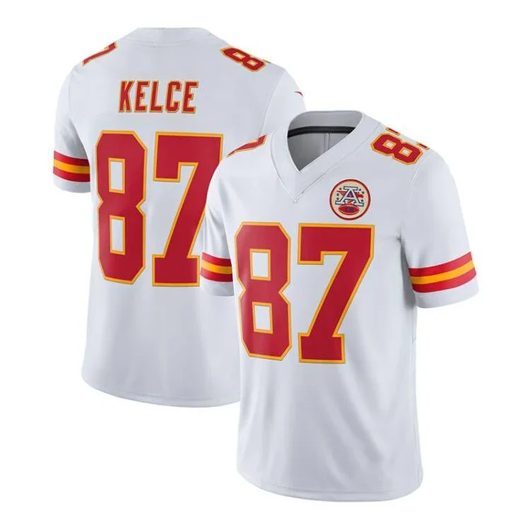 The Latest Kansas City Chiefs Chiefs No. 87 KELCE Jersey Kelsey Football Jersey 3D Printed Breathable Comfortable Short Sleeve