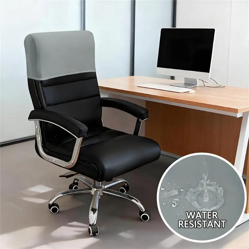   Polyester Headrest Cover For Offices Chairs With Spill Proof Technology Quick Installation And Machine Washable