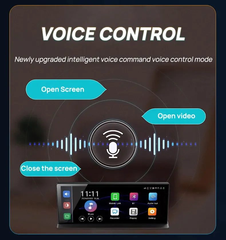 11,3-дюймовый сенсорный экран CarPlay 1080P Рекордер 4K + 1080P Автомобильный рекордер Android Auto Поддержка обратного изображения BT Connection manufa