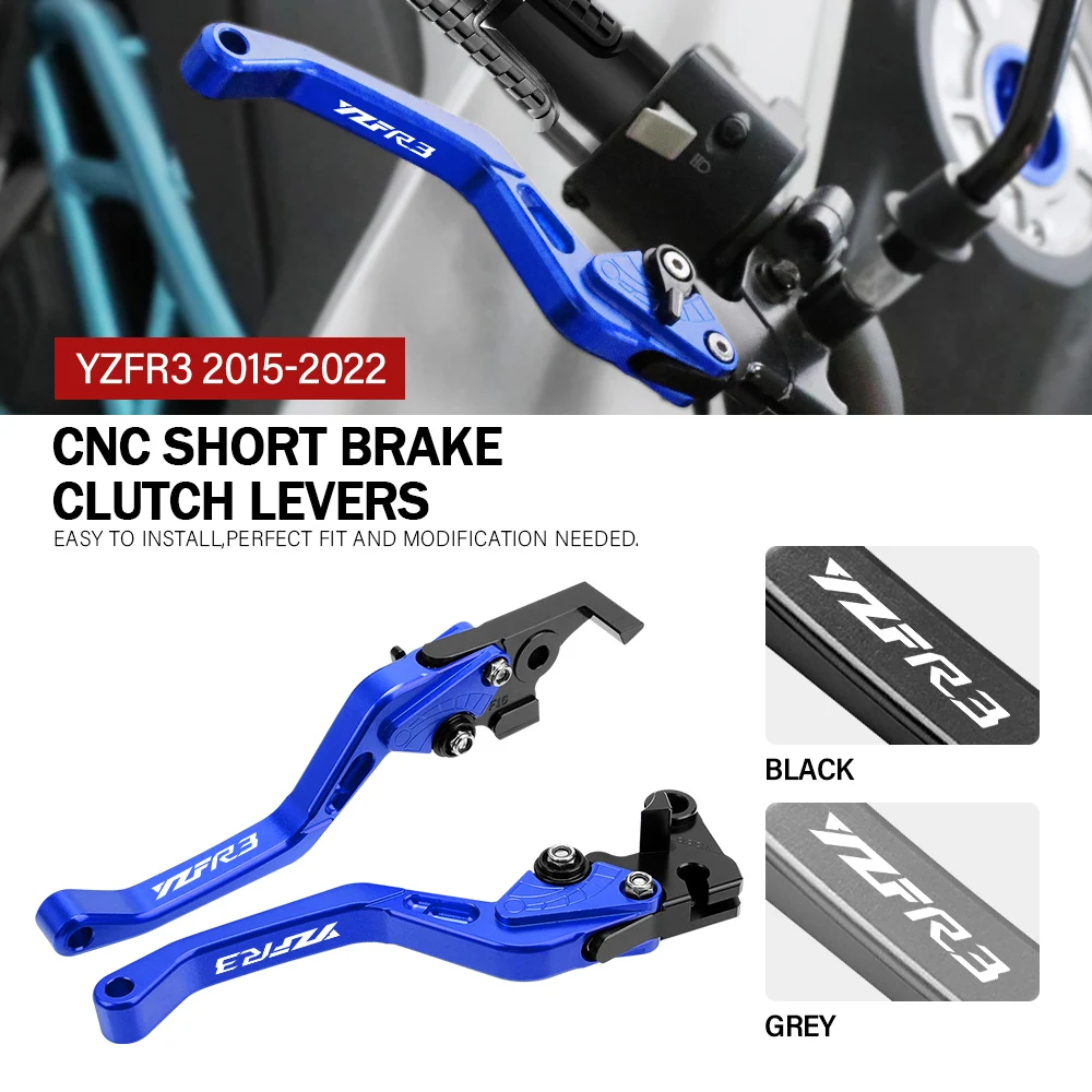 For YAMAHA YZFR3 YZF R3 2015 2016 2017 2018 2019 2020 2021 2022 Motorcycle CNC Adjustable Brake Clutch Levers Handle Accessories