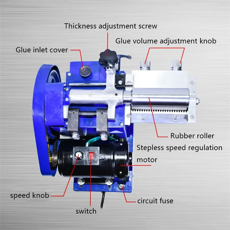 Speed-regulating gluing machine brushing machine gluing  automatic circulation sealed gluing