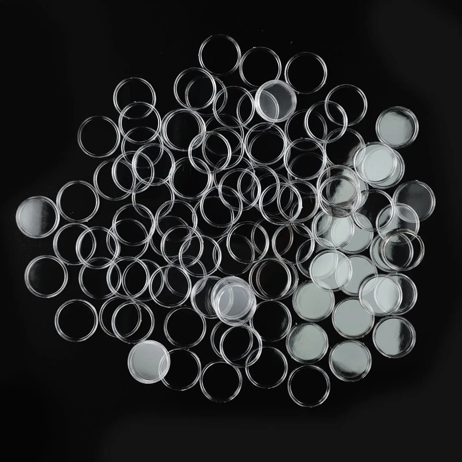 Accessories Coin holder Boxes Case Collection Container Plastic Protection Security Storage Transparent 100pcs