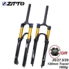 ZTTO MTB バイクエアフォーク 120 ミリメートルトラベルマウンテン自転車フロントサスペンション 26 27.5 29 インチ QR クイックリリースストレートチューブ 1 1/8
