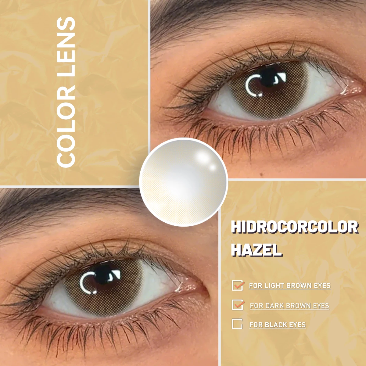 VISUASHOW Hidrocorcolor Farbige Kontaktlinsen für Halbjährlichen Gebrauch, Kleine Pupillen, Augen-Schönheits-Make-up-Linsen für Tägliche Party-Kosmetik – Detail 20