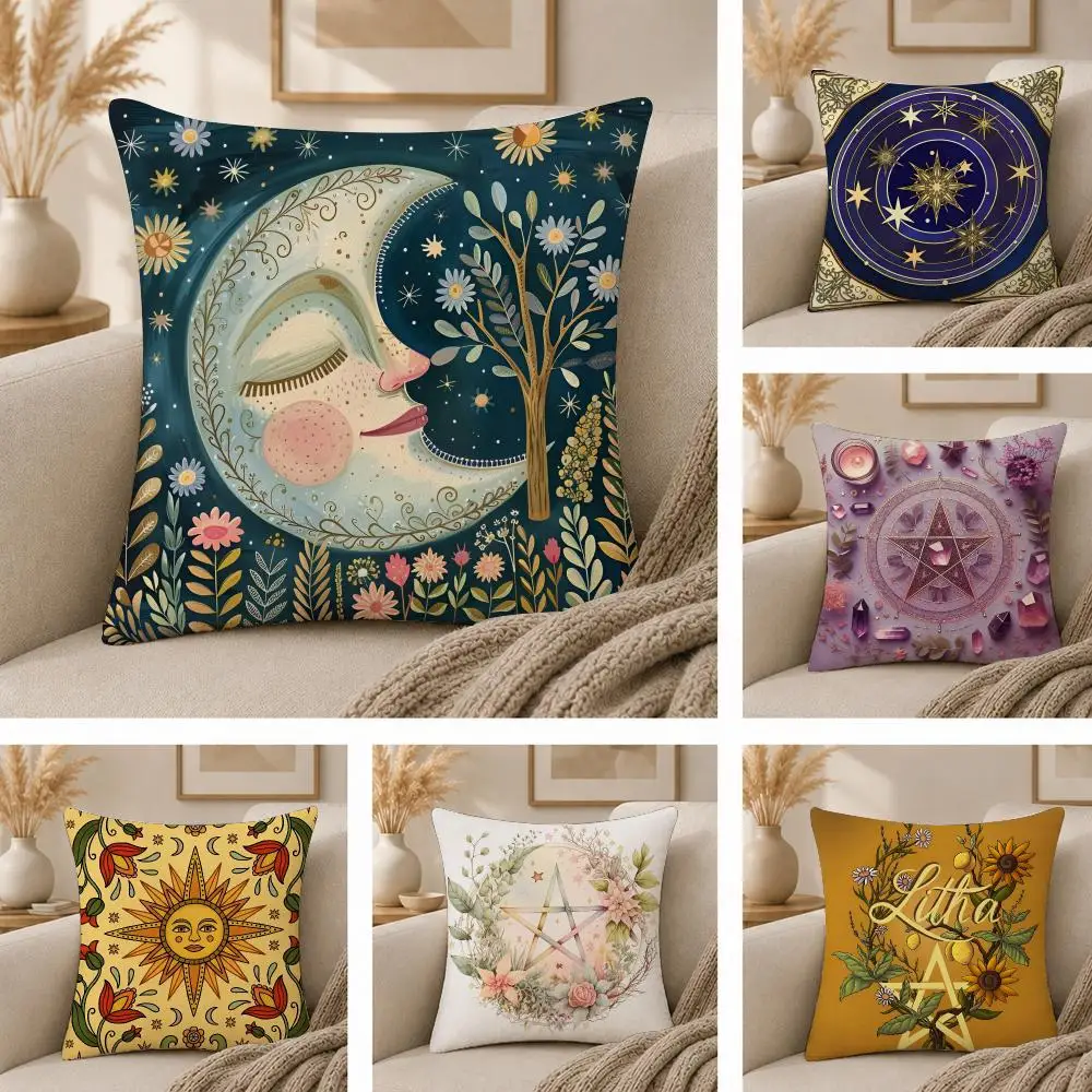 Nordic Midsummer Festival Cushion Cover  Plush Fabric Soft Double Sided Print Sofa Cushion Cover Throw Pillow Covers
