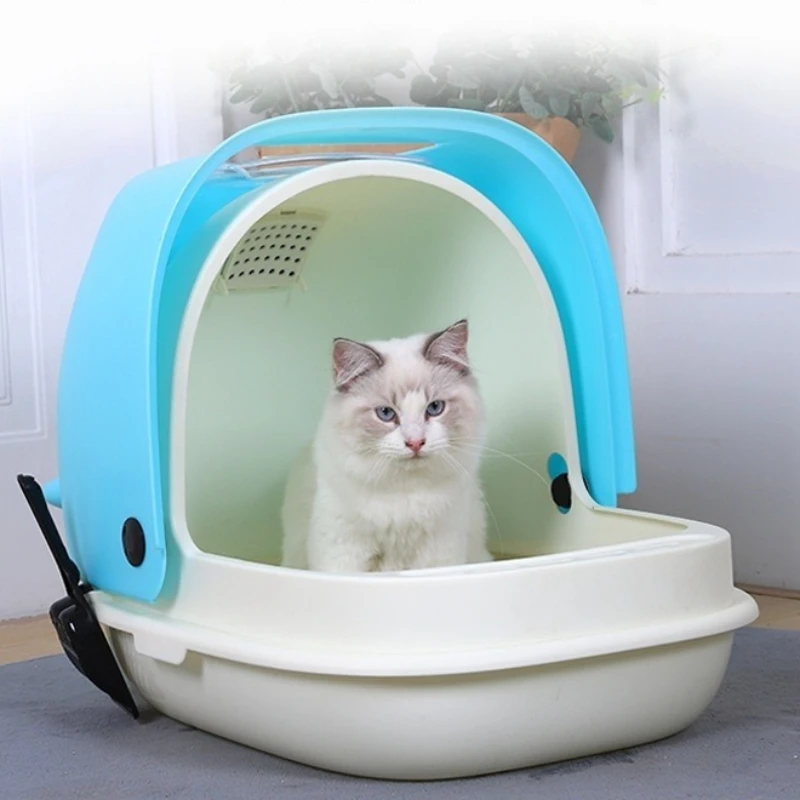 

Cat Basin Deodorant Poop Basin Cat Litter Box Fully Enclosed Extra Large Deodorant Anti-splashing Oversized Toilet