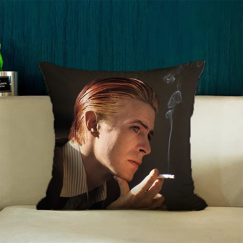 D-David­ Bowie 45x45 Cushion Cover for Living Room Cushions Decorative Pillowcase 40x40 Aesthetic Room Decoration Home Decor