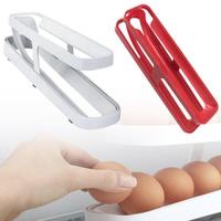 Automatic Scrolling Egg Rack Holder Storage Box Egg Basket Container Organizer Rolldown Refrigerator Egg Dispenser for Kitchen