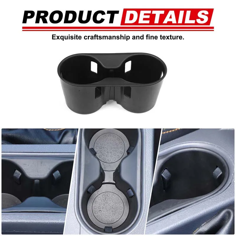 

Center Console Water Cup Holder Waterproof Black Protective Cover Drinks Holders Car Accessories For Ford Ranger 2018-2022