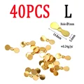 40pcs Gold Size L