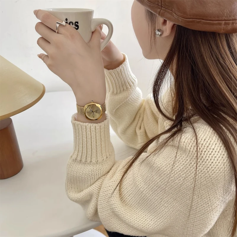 2025 waterproof quartz watch birthday gift antique classic trend women's watch elegant and simple