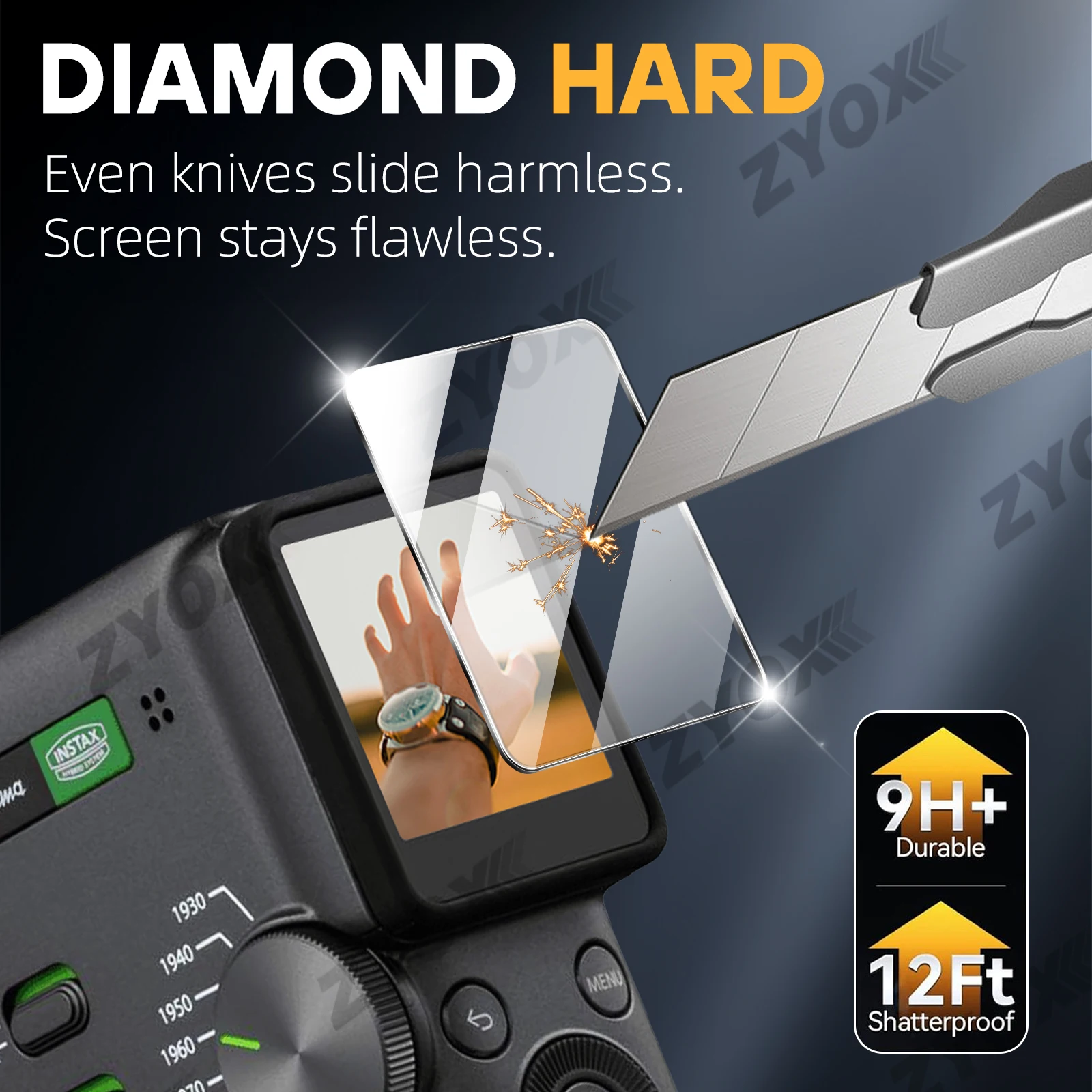 9H Glass for FUJIFILM Instax Mini Evo Cinema, Screen Protector Clear Ultra-HD Tempered Glass Anti-scratch Film Accessories view 3