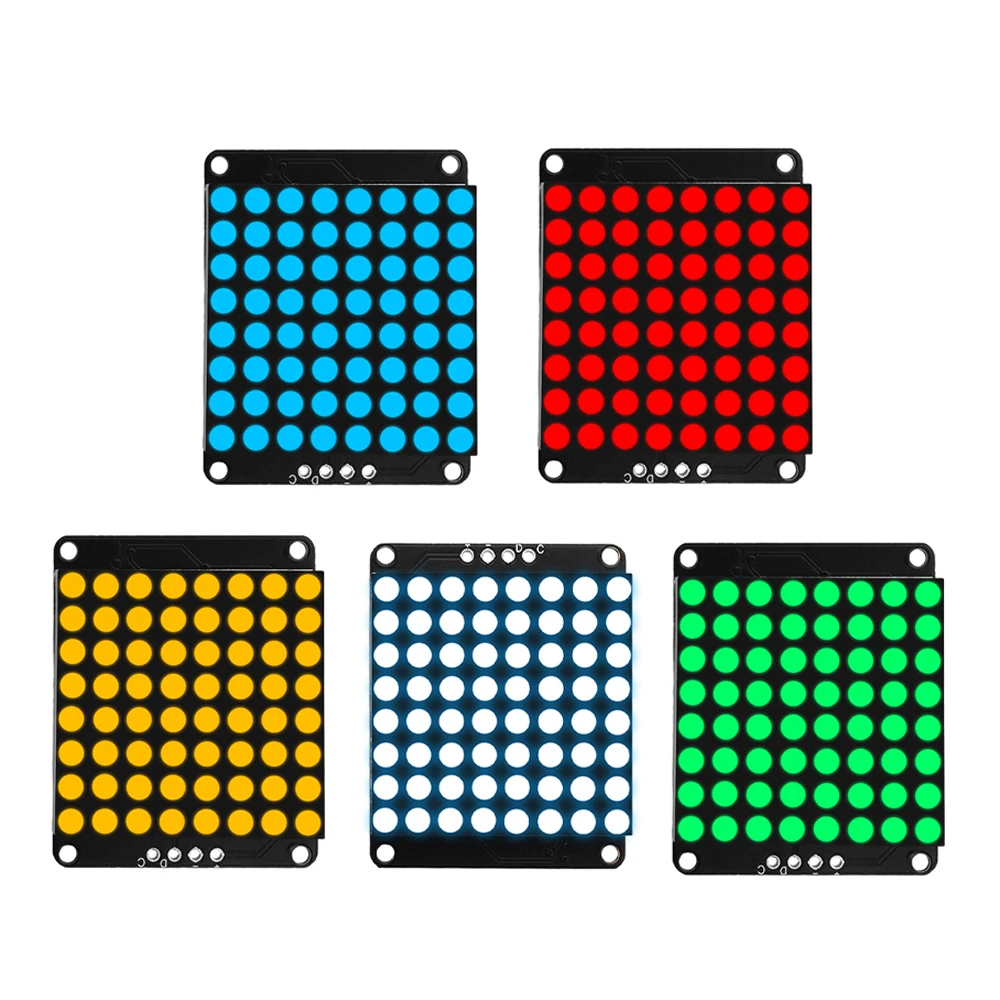 Modulo a matrice di punti 8*8 HT16K33 Driver modulo microcontrollore a luce rossa/gialla/blu/verde modulo di controllo Display a LED MCU