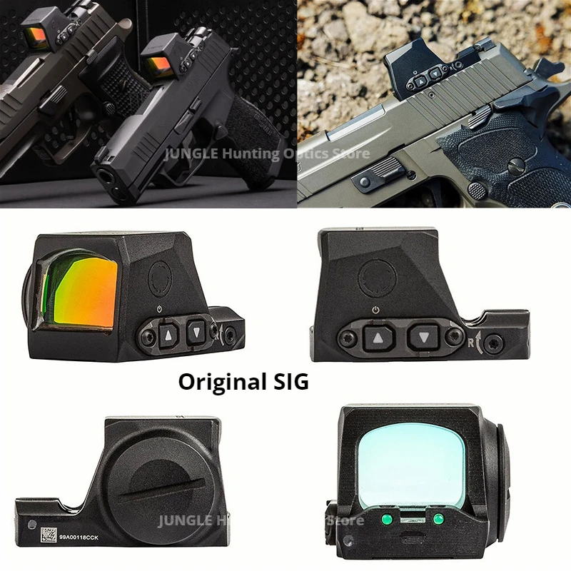 Tactical R-X Compact Pistol-Mounted Red Dot Sight Aluminum Rifle Scope Micro Open Reflex Sights with 10 Illumination Settings