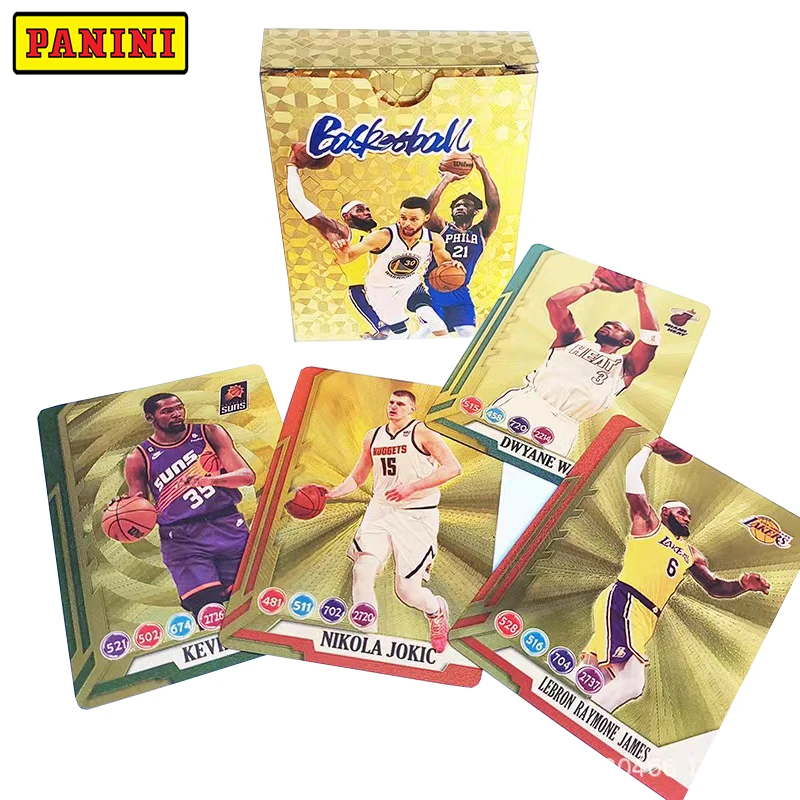 Panini Cards Gold Foil NBA Basketball Stars 55pcs/back Jame Curry Random Cards Boys Collectible Cards Christmas Birthday Present