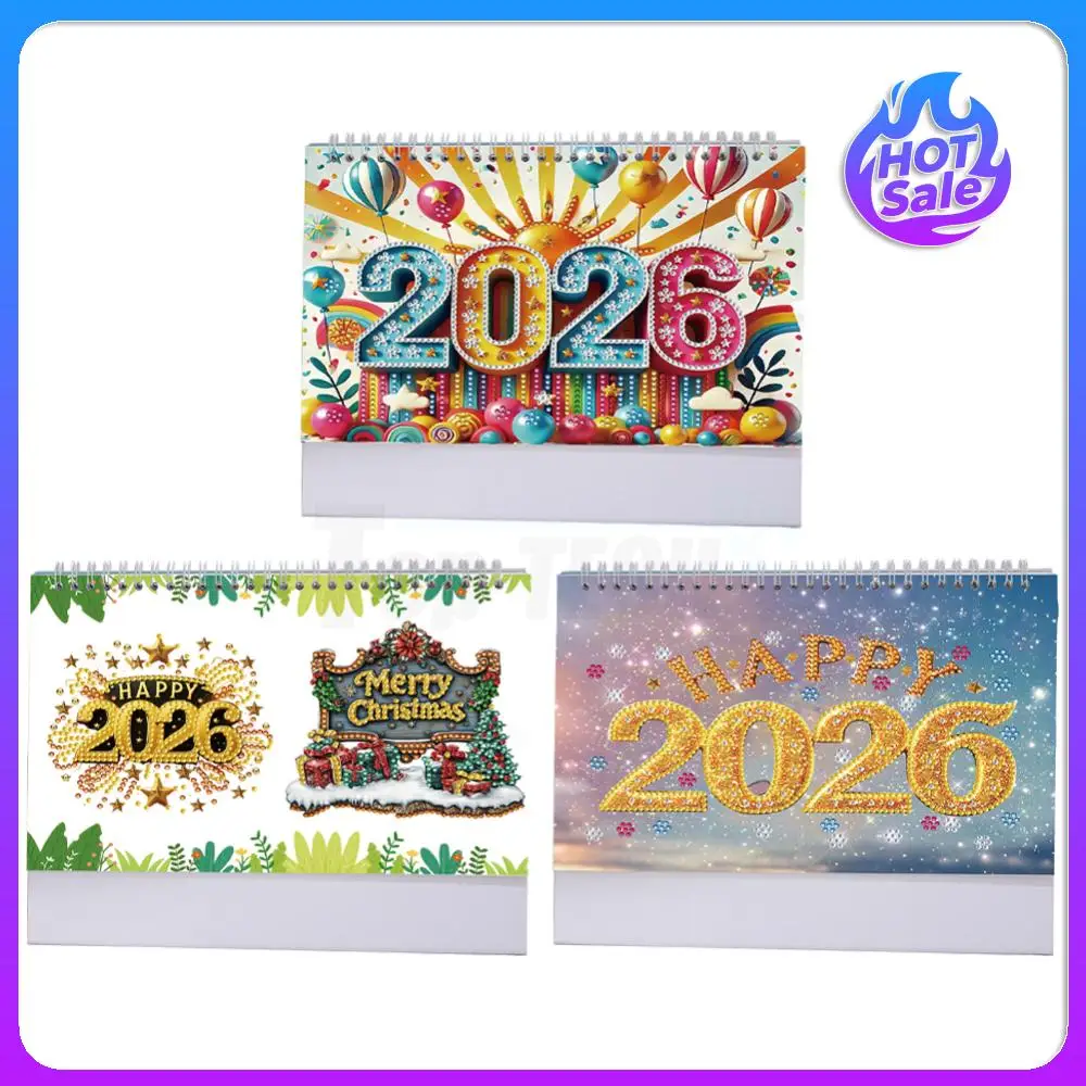

Diamond Painting Monthly Calendar Kit DIY Calendar Desktop Ornament Monthly Flip Tabletop Calendar for Home Office Planning
