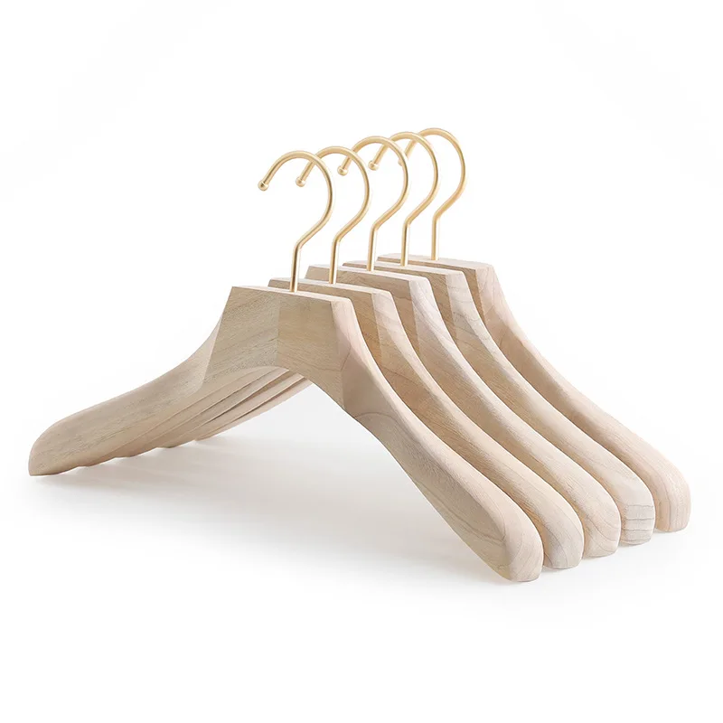 

Natural Camphorwood Hangers Set Non-Slip Coat Hangers Heavy Duty Clothing Organizer for Home Japanese Style Durable Hanger Decor