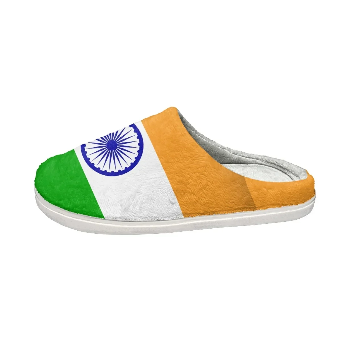 New Special Winter Warm Cotton Slippers For Men Home Wear-Resistant Indoor Slides India Flag Couple Women Shoes 2023