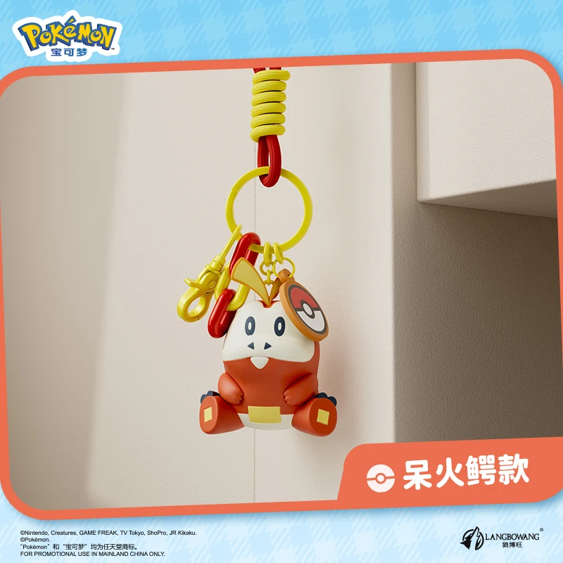 Genuine Pokemon Keychain Pikachu Gengar Sylveon, Anime Action Figure Keyring with Fragrance Gift for Fans image 5
