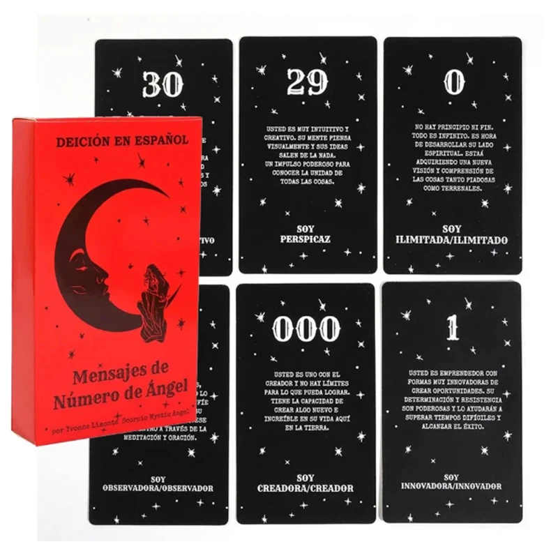 أحدث رسائل أرقام الملاك بطاقات التارو الكهانة أوراكل 44 قطعة بطاقات مصير العرافة التارو سطح السفينة الأسرة حفلة مجلس لعبة