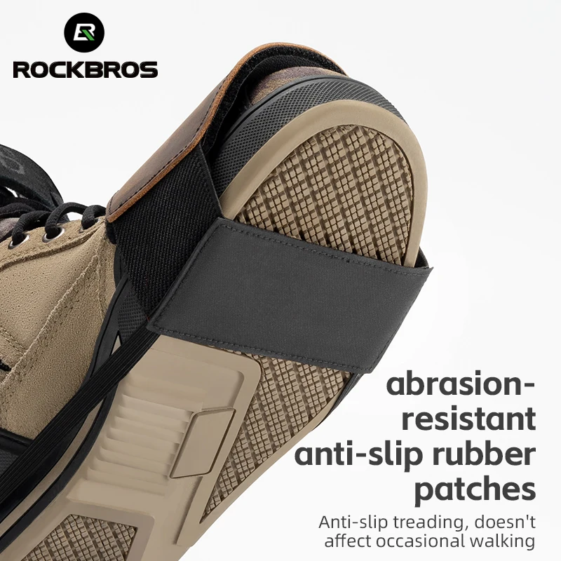 ROCKBROS-cubierta de zapato de palanca de cambio de motocicleta, almohadilla de cambio de marchas de cuero antideslizante y resistente al desgaste,