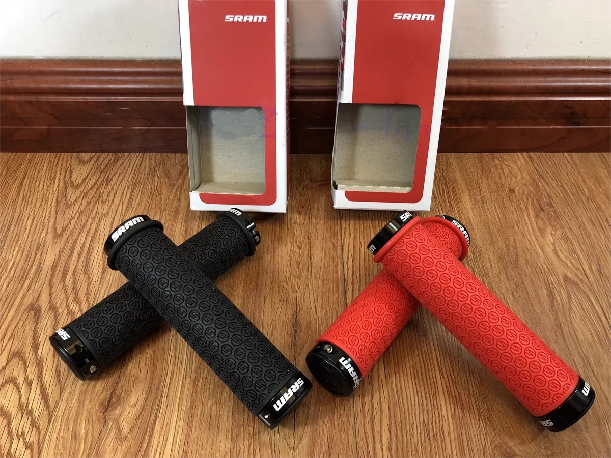 SRAM DH Silicone Locking Grips with Double Clamps & End Plugs SRAM double locking  DH MTB & Road bicycle acesssories cycling