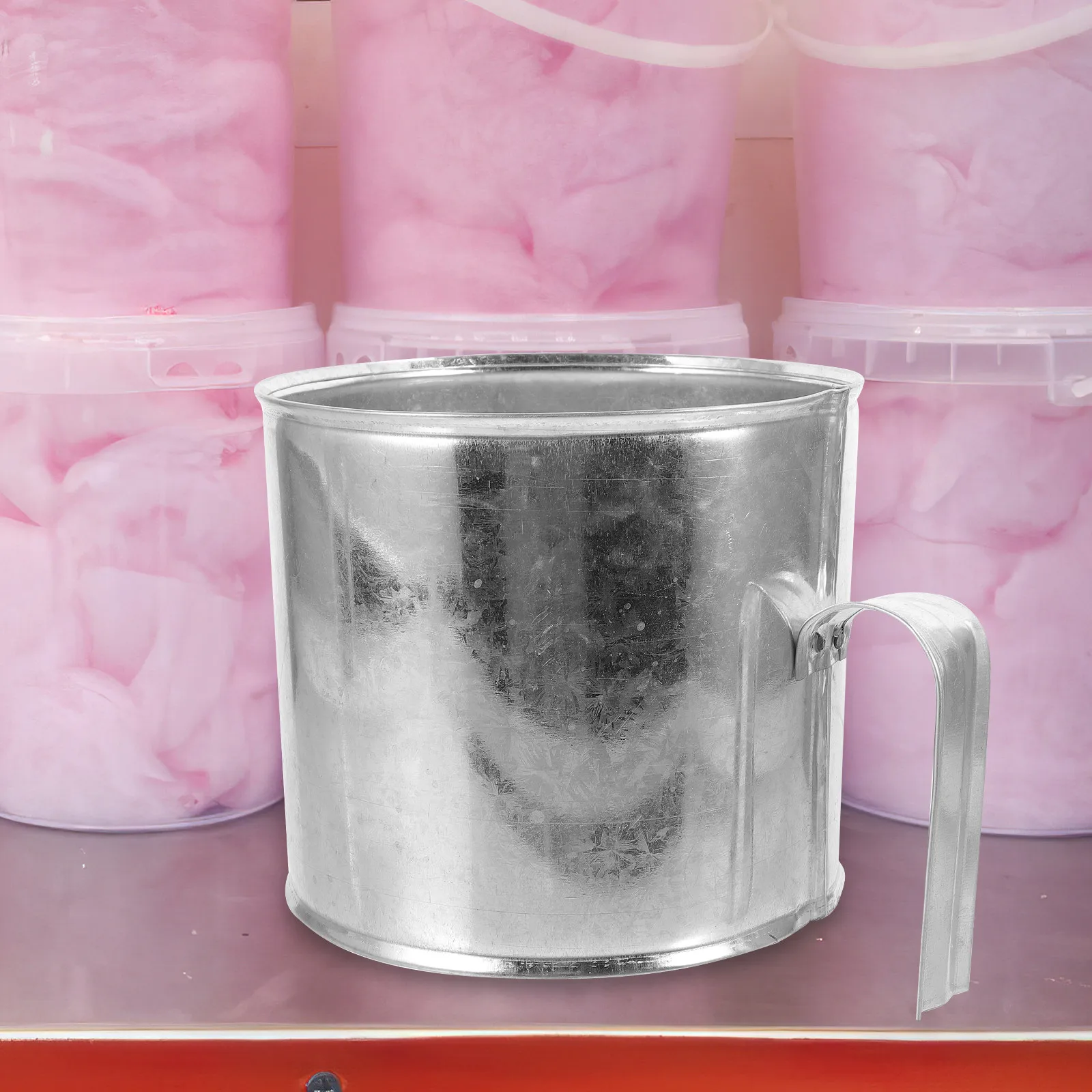 Cotton Candy Packaging Bag Bucket Metal Iron Ring Loop For Dessert Store Home Kitchen Bar Use Portable Packaging Supply view 2