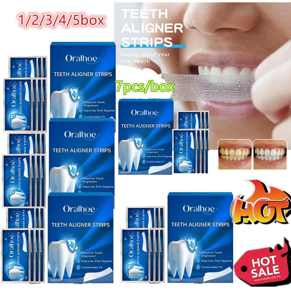 Lot Teeth Aligner Strips Dental Articulating Tools Teeth Whitening Dentist Paper Materials Strips Double-sided 7pcs/box