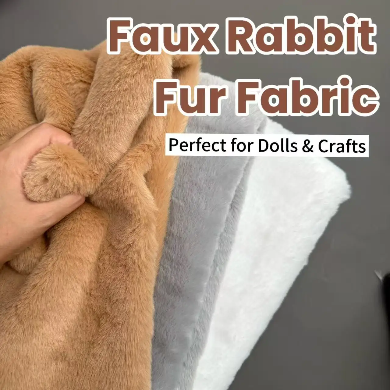Faux Rabbit Fur Fabric 50*50cm/19.69*19.69inch
