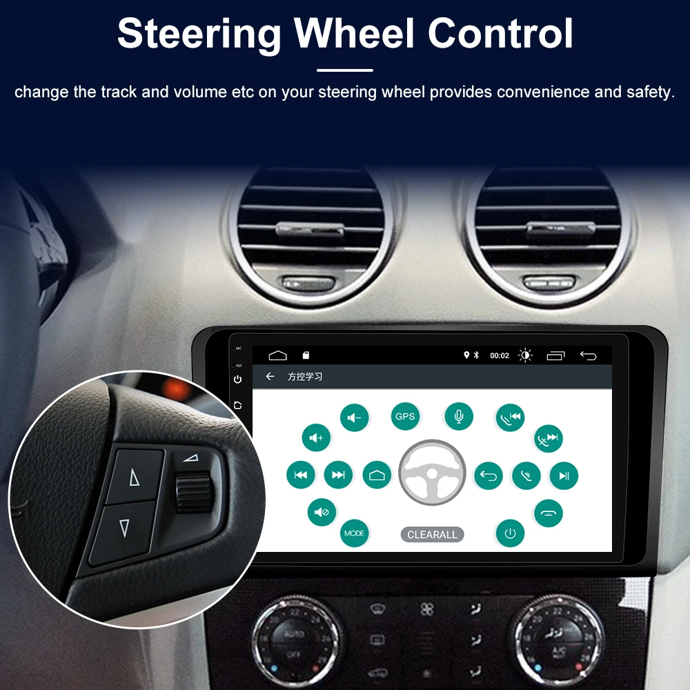 Android Car radio for Mercedes Benz GL ML CLASS W164 X164 ML350 ML450 ML500 GL320 GL450 stereo screen Carplay, GPS