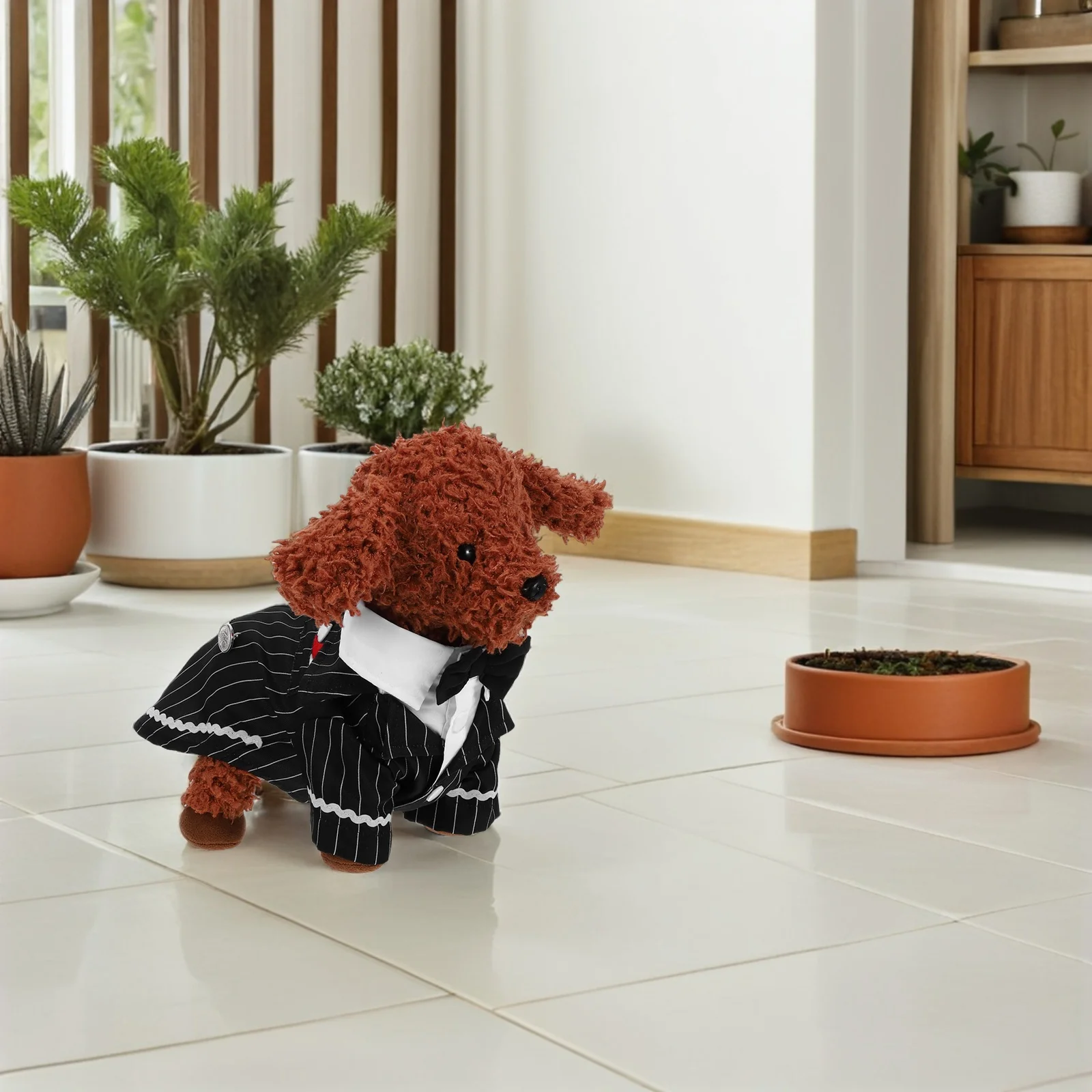 

Fancy Dog Suit Large Size Formal Tuxedo Costume with Bowtie Comfortable Fit for Wedding Party Birthday Halloween Special