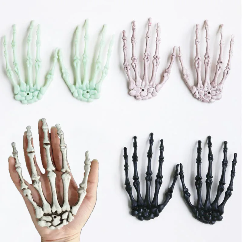 1 Paar Skeletthände aus Kunststoff, menschliche Hand, Horror, Halloween-Dekoration, Requisite, Halloween-Dekoration, Geist, Karneval, Festival, Party-Versorgung